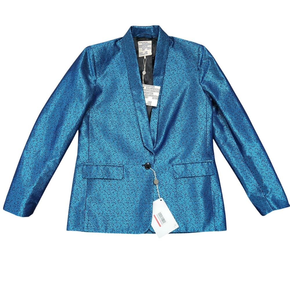 NWT Baum und Pferdgarten Berit Jacket Turquoise Jaquard Blue Size EU 36 US 6
